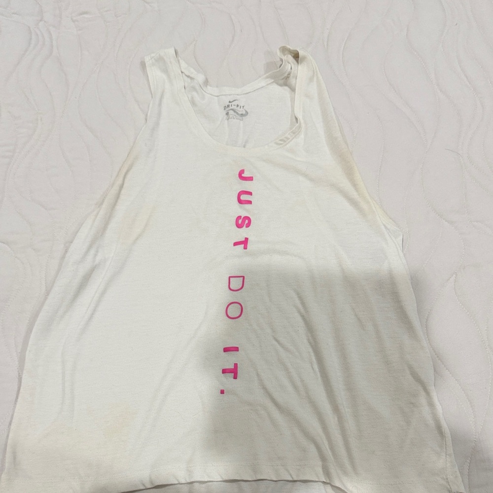 Jordan White Dri-Fit Tee with Black and Blue Logos